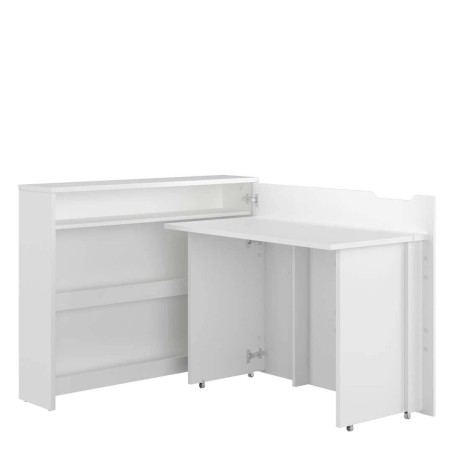 Lenart scrivania richiudibile Off. Concept cm115x27-136x93H destra Bianco opaco