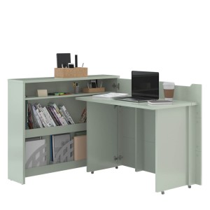 Lenart scrivania richiudibile Off. Concept  cm115x27-136x93H destra Verde Salvia