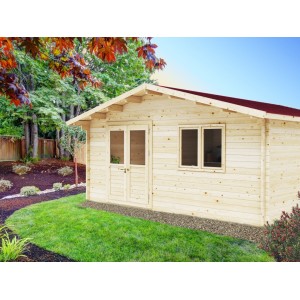 Casetta in legno non trattato ANNA cm. 600x550 con Pavimento costruzione tipo blockhouse
