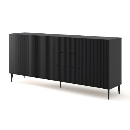 BIM FORNITURE mobile tv soggiorno RAVENNA cm 200x42x87H Nero opaco
