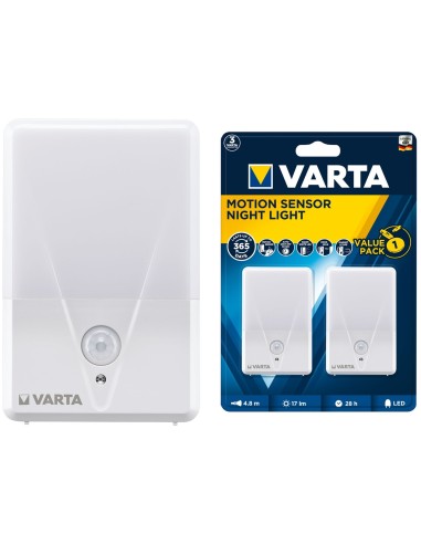 TORCIA VARTA MOTION SENSOR CON SENSORE DI MOVIMENTO LED BIANCO CALDO CONF. 2 PEZZI