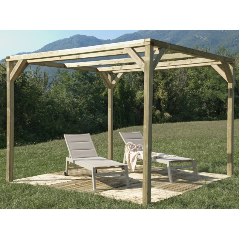 Pergola Ponza 300X300 Legno di Pino Massello impregnato in autoclave Pergola Ponza 300X300 Legno di Pino Massello impregnato in autoclave