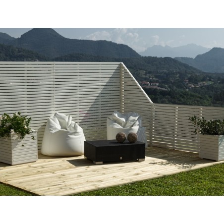 Pilastro per Frangivista DELUX e Recinzione Selenia Pino Laccato Colore Bianco cm. 9x9x180h