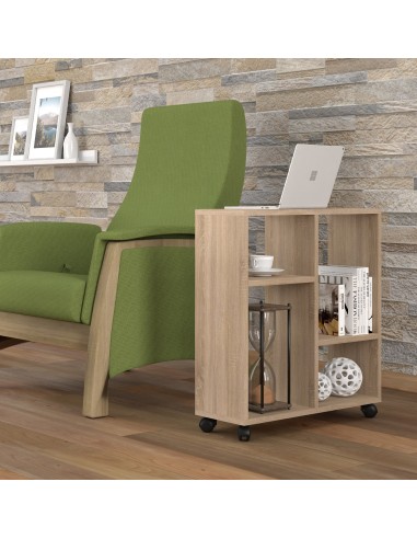 MOBILE TAVOLINO CON RUOTE PORTA PC COMODINO UFFIO CASA ROVERE 65x60x20cm TRASCO