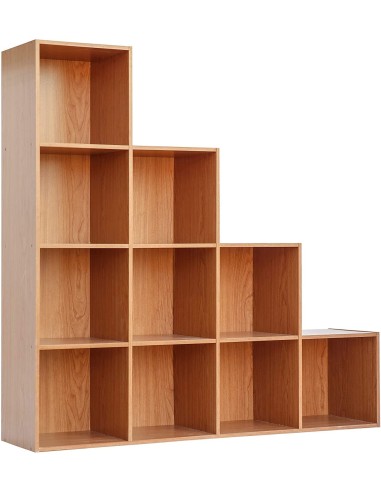 MOBILE LIBRERIA PORTAOGGETTI MOD.CUBO 10 CM.121X29,5X121CM CILIEGIO