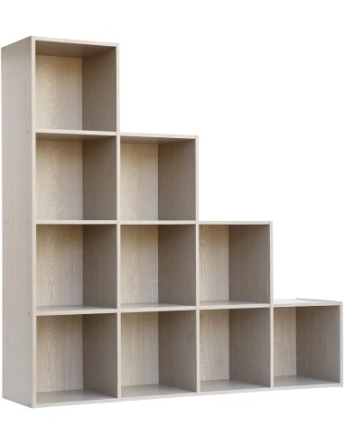 MOBILE LIBRERIA PORTAOGGETTI MOD.CUBO 10 CM.121X29,5X121H FRASSINO