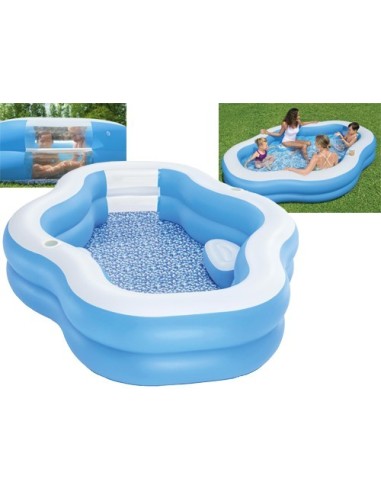 PISCINA GONFIABILE SPLASH VIEW CON BORDI EXTRA LARGHI BESTWAY 821LT 270x198xH51 -54409