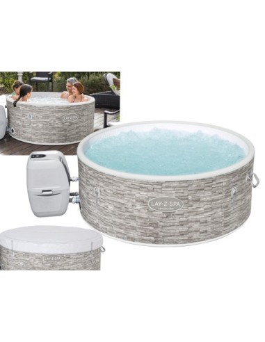 PISCINA IDROMASSAGGIO GONFIABILE TONDA FUORI TERRA SPA LAY-Z VANCOUVER BESTWAY 155xH60 -60027