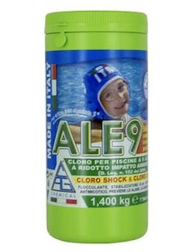 CLORO 9 FUNZIONI PER PISCINA PASTIGLIE GR.200 KG.1,4 ALE9