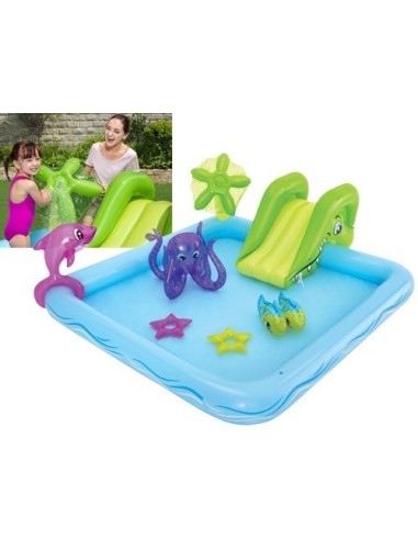 PISCINA GONFIABILE PLAY CENTER PER BAMBINI ACQUARIUM BESTWAY 239x206x86 cm -53052