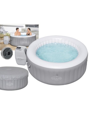 PISCINA IDROMASSAGGIO GONFIABILE TONDA FUORI TERRA SPA LAY-Z ST.LUCIA AIRJET BESTWAY 170xH66 cm -60037