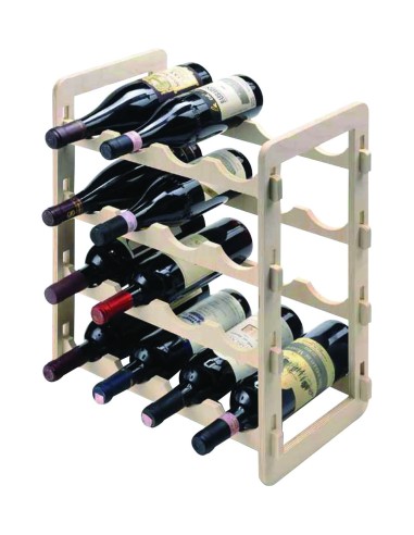 CANTINETTA PER VINO IN LEGNO 16 POSTI 50x24xH42 cm -FSC10380