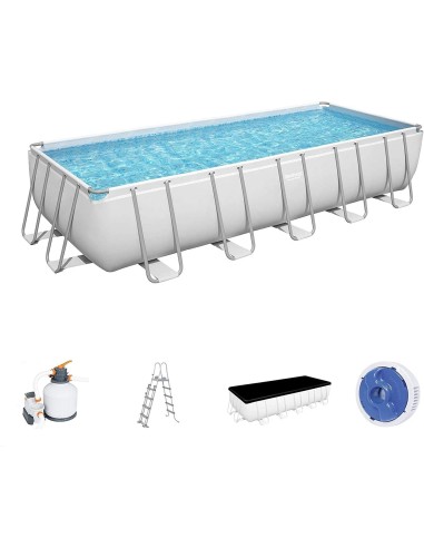 Piscina fuori terra Bestway 5612B Power Steel rettangolare 640x274x132cm