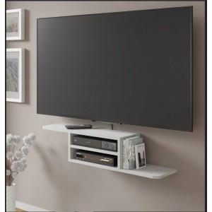 Mobile porta TV sospeso minimal DEDAL cm 90x22x20h  Bianco Opaco