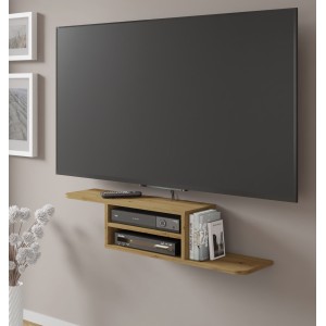 Mobile porta TV sospeso minimal DEDAL cm 90x22x20h  Rovere
