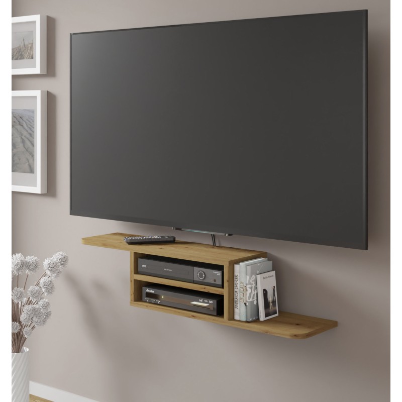 Mobile porta TV sospeso minimal DEDAL cm 90x22x20h Rovere Mobile porta TV sospeso minimal DEDAL cm 90x22x20h Rovere