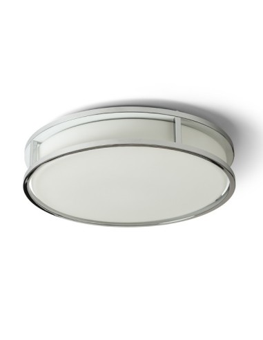 Plafoniera GRANDE LED 35 da soffitto  vetro opalino/nero 230V LED 24W IP44  3000K