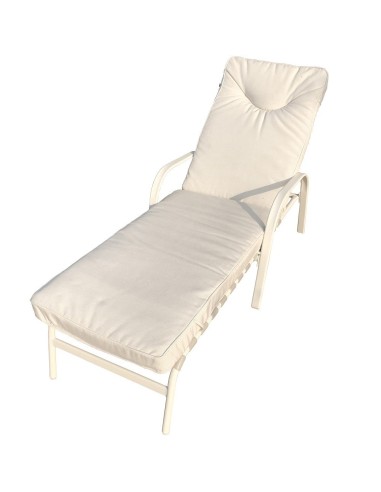 Lettino Lounger mod. Giove crema opaco pz.02