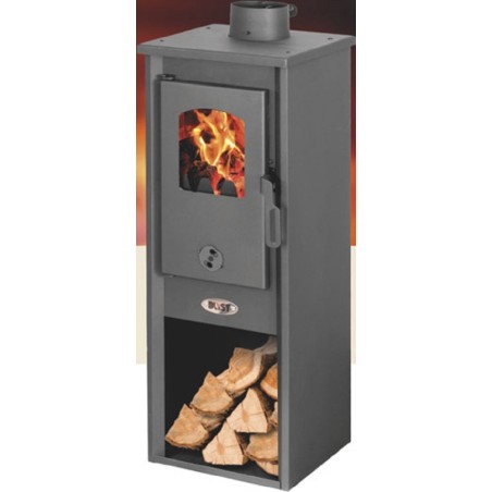 Stufa a legna Berna Lux 5,3 kw cm33x34x94h Antracite
