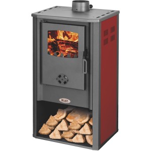 Stufa a legna Atene 7,2 kw cm 49x33x93h Rosso