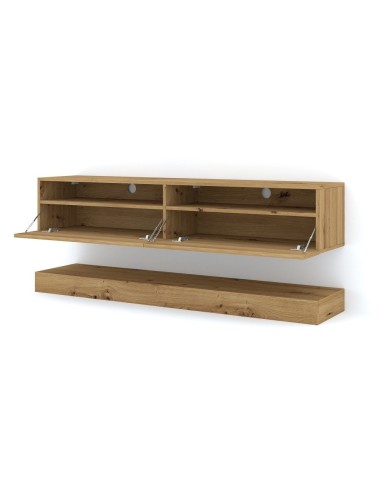 Mobile TV STAND DUO 160 sospeso e a terra colore Rovere