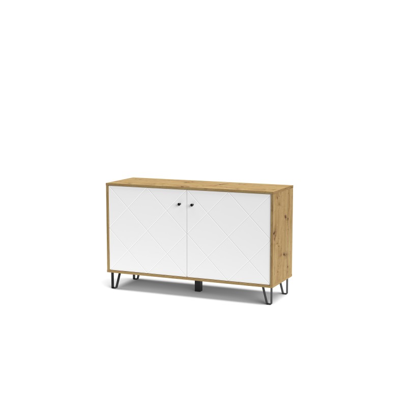 Mobile 2 ante soggiorno Bollo B04 cm 123x40x75h bianco rovere Mobile 2 ante soggiorno Bollo B04 cm 123x40x75h bianco rovere