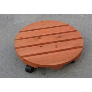 SOTTOVASO IN LEGNO DI PINO IMPREGNATO CON RUOTE CM.30