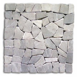 PAVIMENTO MOSAICO 11 PZ.PIETRA NATURALE GRIGIA 30X30 SUPPORTO IN RETE MATTONELLA PIASTRELLE  QUADRONI