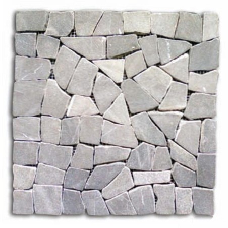 PAVIMENTO MOSAICO 11 PZ.PIETRA NATURALE GRIGIA 30X30 SUPPORTO IN RETE MATTONELLA PIASTRELLE  QUADRONI