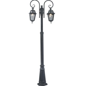 LAMPIONE SERIE MILANO CM.220 ALLUMINIO PRESSOFUSO VERNICIATO GRIGIO GHISA 60W