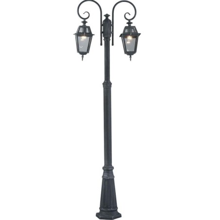 LAMPIONE SERIE MILANO CM.220 ALLUMINIO PRESSOFUSO VERNICIATO GRIGIO GHISA 60W