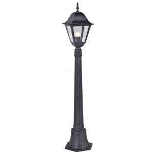 LAMPIONE NEW YORK ALTEZZA CM.110 ALLUMINIO PRESSOFUSO VERNICIATO GRIGIO GHISA 60W