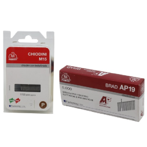 CHIODINI RICARICA PER FISSATRICE GRAFFATRICE ELECTRO 120- AP19 CONF. 5000 PEZZI