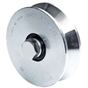 RUOTA IN ACCIAIO ZINCATO PER CANCELLO CON 2 CUSCINETTI A SFERA A.305V MM.140