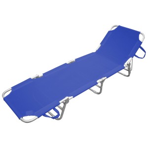 LETTINO PLAYA BLU 2PZ ALLUMINIO TEXILENE MARE SPIAGGIA GIARDINO