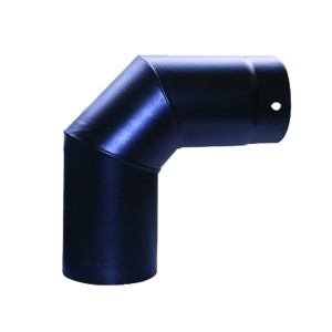 GOMITO IN ACCIAIO PESANTE SMALTATO PORCELLANATO AETERNUM TOP NERO 90   CM.13