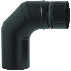 GOMITO IN ACCIAIO PESANTE SMALTATO PORCELLANATO PELLET ECO 90 CM. 8