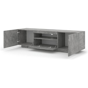 Mobile TV sospeso o a terra 150xH42/36x37 Cm STAND AURA colore cemento