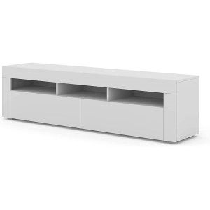 Mobile TV MORENO 160 sospeso e a terra colore Bianco Opaco