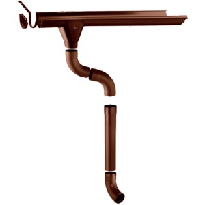 Kit F gronde grondaie per casette con falde da cm. 400 a cm. 490