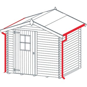 Kit G gronde grondaie per casette con falde da cm. 500 a cm. 580