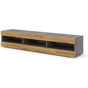 Mobile TV MANTA 160 sospeso o a terra colore legno di etone/Artisan Rovere