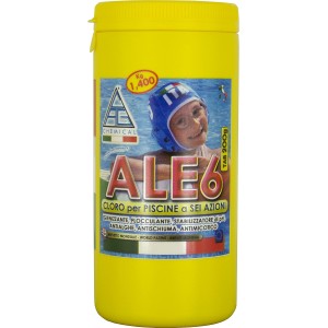 CLORO PASTICCHE MULTIFUNZIONE 200 GR. ALE6 PER PISCINA CONF.1,4 KG.