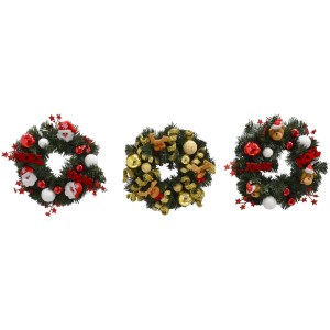 GHIRLANDA NATALIZIA CORONA FUORIPORTA CRYSTAL 30 cm -18129