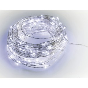 FILI IN RAME CON 180 MICRO LED PER ESTERNO BIANCO FREDDO