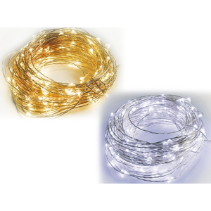 FILI IN RAME CON 300 MICRO LED PER ESTERNO BIANCO FREDDO