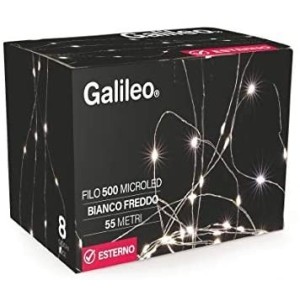 FILI IN RAME CON 500 MICRO LED PER ESTERNO BIANCO FREDDO
