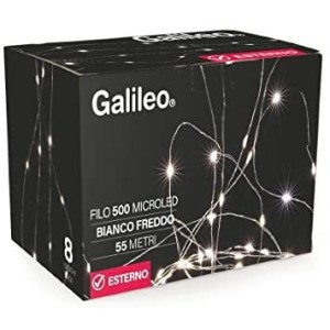 FILI IN RAME CON 500 MICRO LED PER ESTERNO BIANCO FREDDO