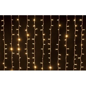 TENDA LUMINOSA A BATTERIA 208 LED PER ESTERNO H.70x300 Cm BIANCO/CALDO