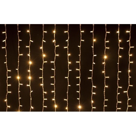 TENDA LUMINOSA A BATTERIA 208 LED PER ESTERNO H.70x300 Cm BIANCO/CALDO
